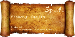 Szebenyi Attila névjegykártya
